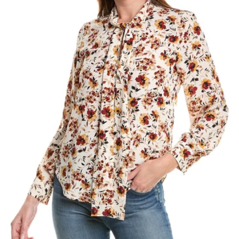 Jones New York Scarf Neck Blouse